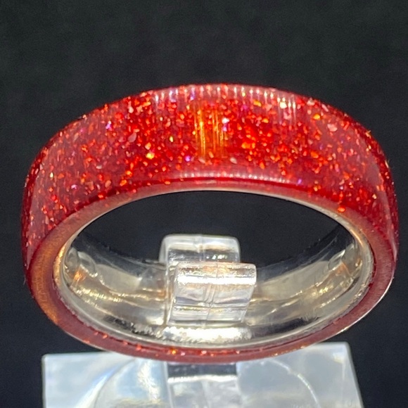 Custom Diamond-dust rings! I can make them different sizes and widths. - Picture 4 of 7